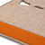 Classic Long Saddle Pad - Tan Felt with Burnt Orange Canvas Trim