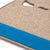 Classic Long Saddle Pad with Tan Felt and Light Blue Canvas Trim