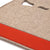 Classic Long Saddle Pad with Tan Felt and Red Canvas Trim