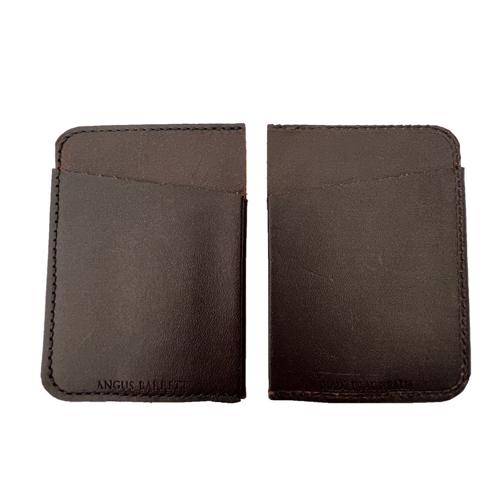 The Slip Leather Wallet - Brown Bovine Leather | Angus Barrett Saddlery