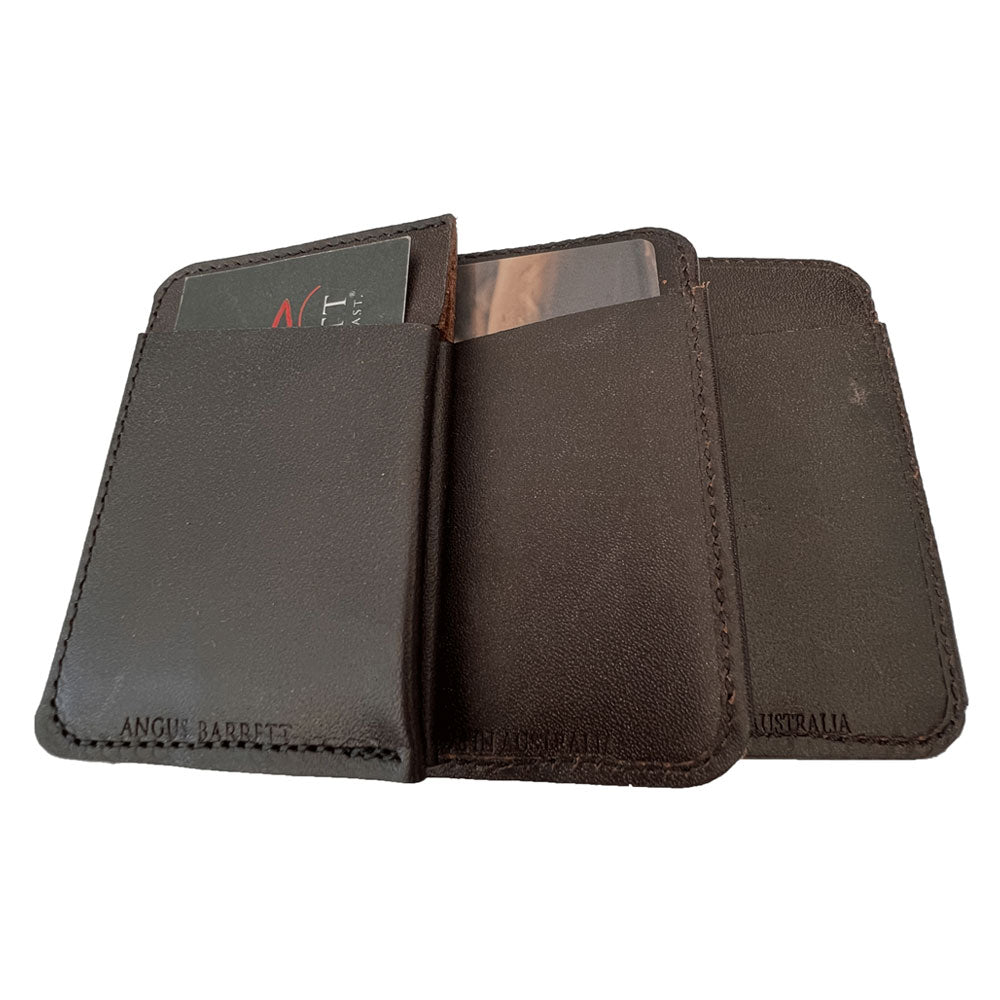 The Slip Leather Wallet - Brown Bovine Leather | Angus Barrett Saddlery