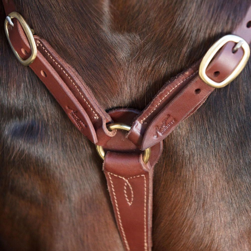 Angus Barrett Station Breastplate - Natural with Brass Hardware