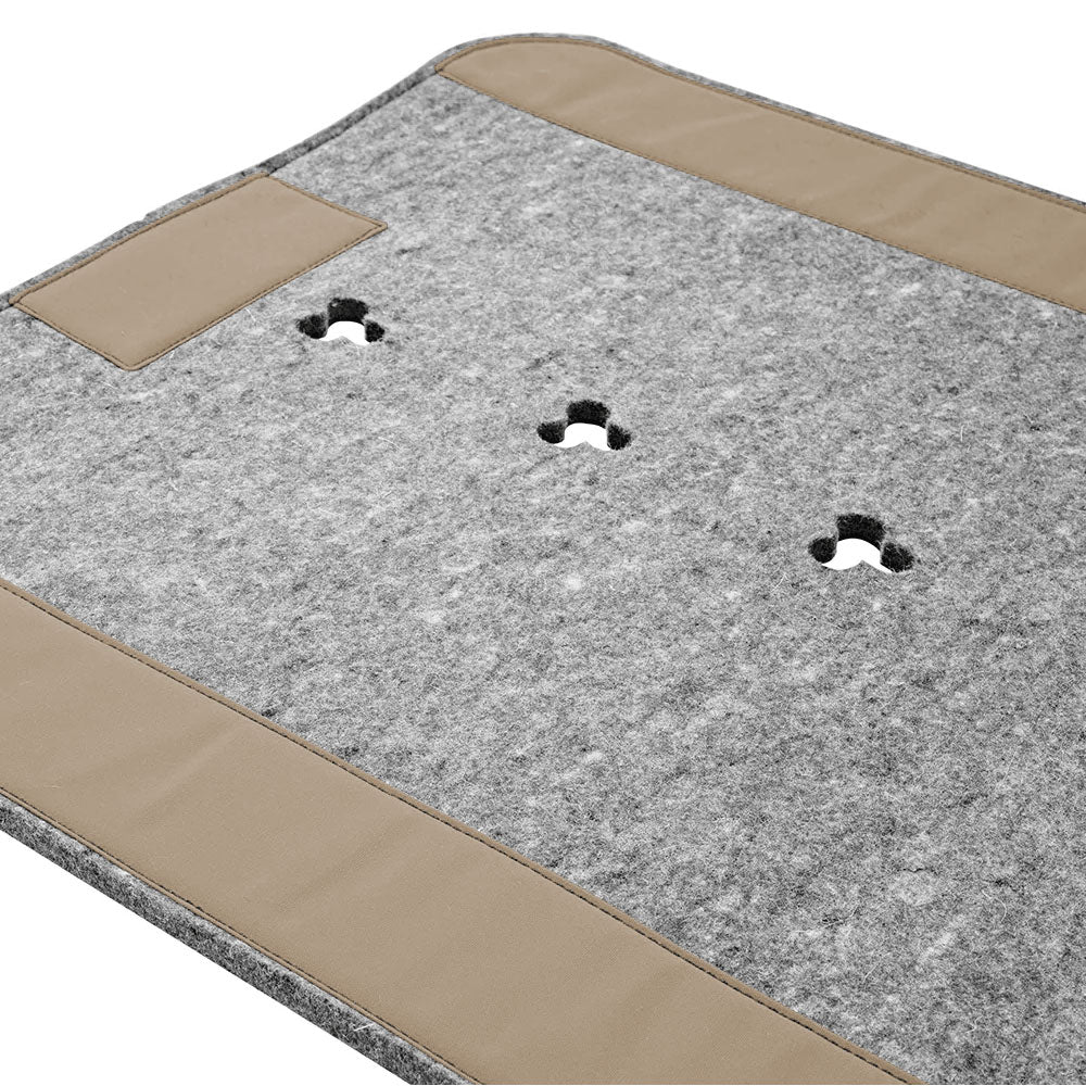 Super Thick Saddle Pad with Grey Felt and Beige Canvas Trim