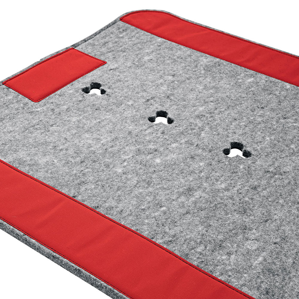 Super Thick Saddle Pad with Grey Felt and Red Canvas Trim