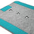 Super Thick Saddle Pad with Grey Felt and Turquoise Canvas Trim