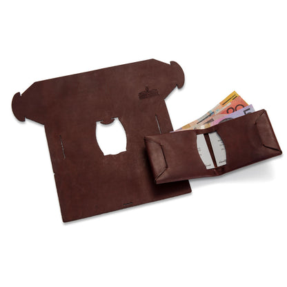 The 'Mick" Bi-Fold Men's Leather Wallet (Brown) | Angus Barrett Saddlery