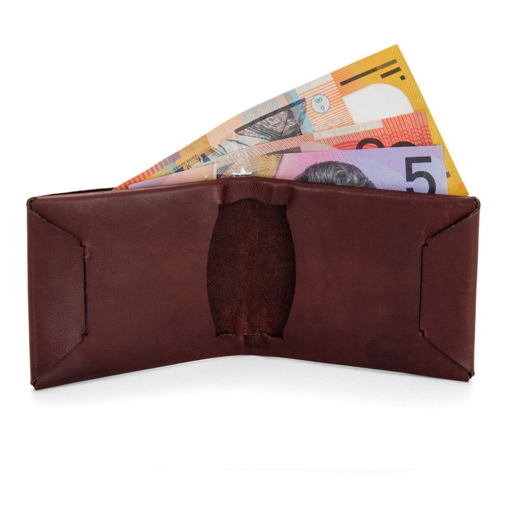 The 'Mick" Bi-Fold Men's Leather Wallet (Brown) | Angus Barrett Saddlery