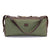 Weekend Warrior Travel Bag - Green Canvas with Brown Leather Strap