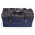 Weekender Travel Bag - Navy Canvas with Black Leather Trim