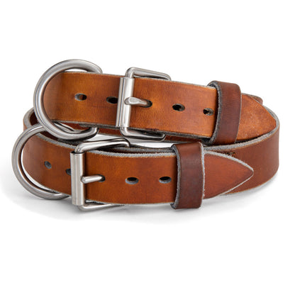 Angus Barrett Saddlery Working Dog Collar with Stainless steel hardware- 32mm wide
