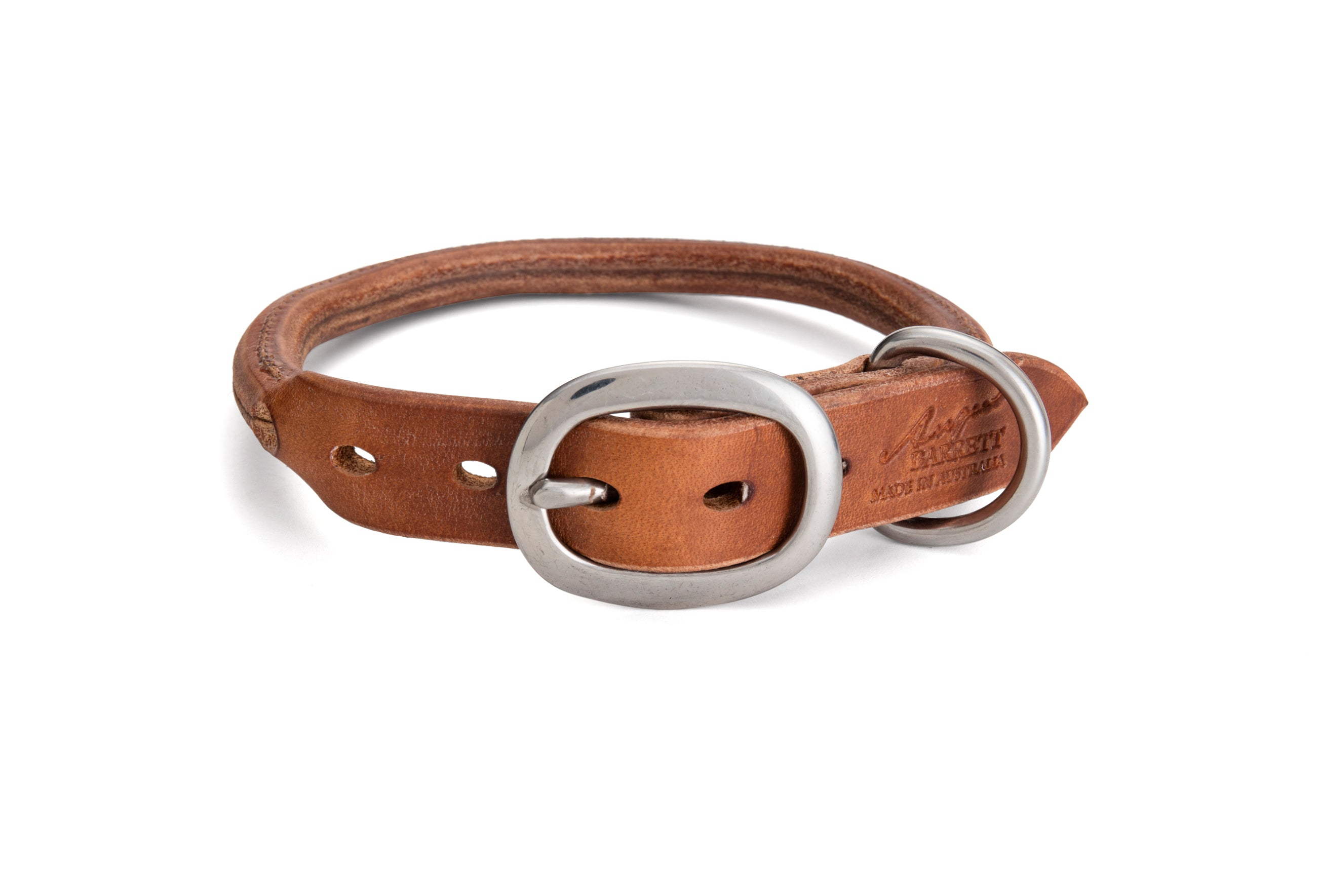 Mackey Rolled Leather Dog Collar - Main Image