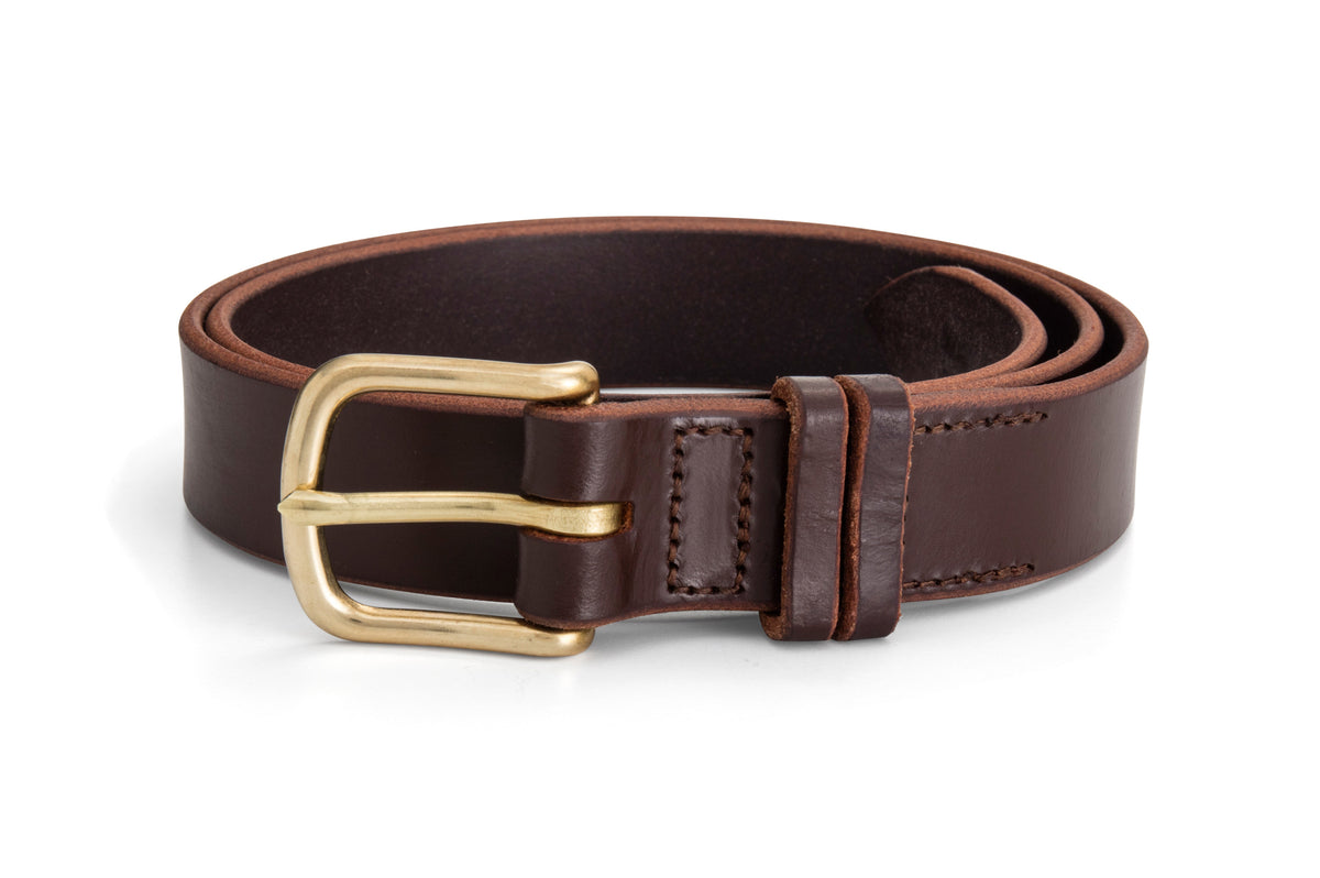 Brown Leather Dress Belt - Angus Barrett Saddlery &amp; Leather Goods