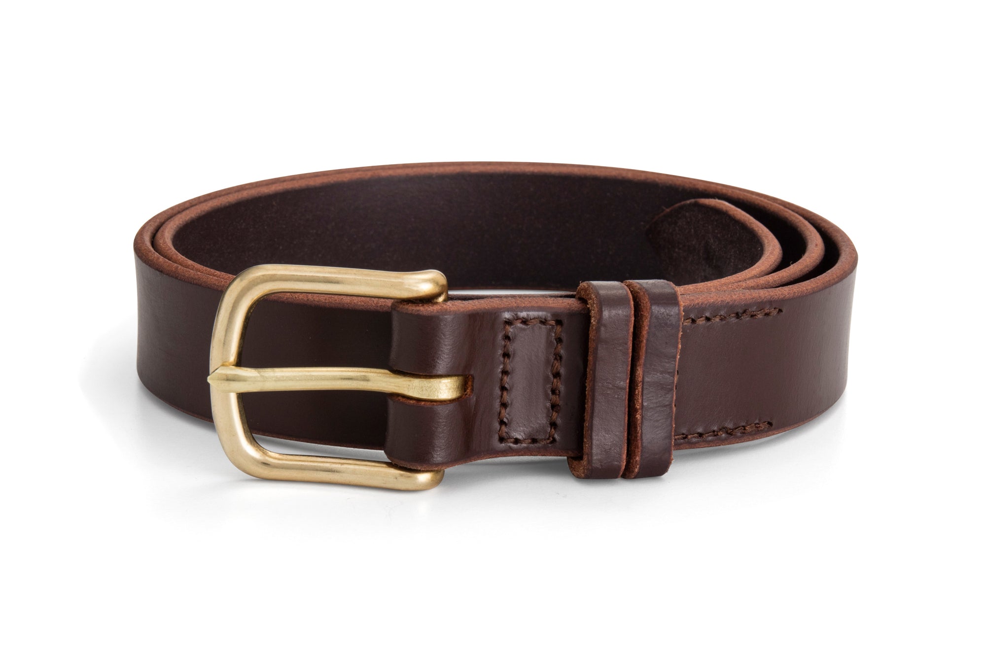 Brown Leather Dress Belt - Angus Barrett Saddlery & Leather Goods
