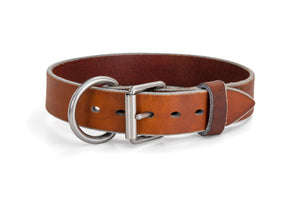 Angus Barrett Saddlery Working Dog Collar with Stainless steel hardware- 32mm wide