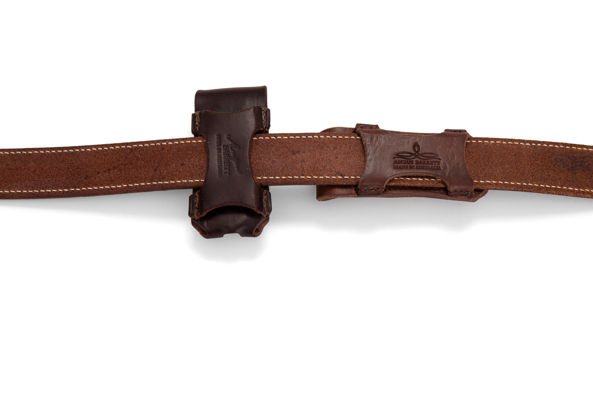 Angus Barrett Button Close Knife Pouch can be worn vertically or horizontally on your belt