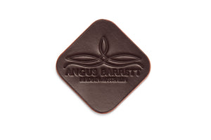 Angus Barrett Saddlery Leather Coaster with large logo