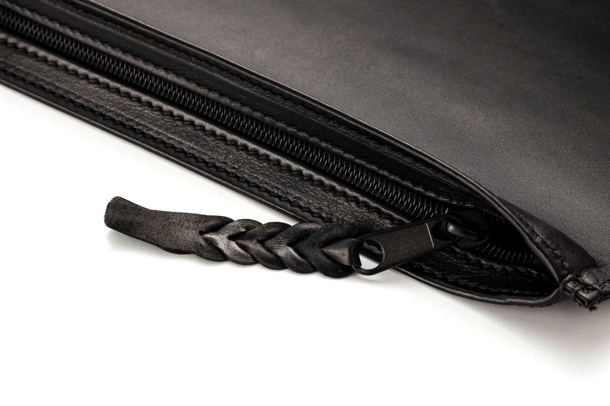 Angus Barrett Kangaroo Leather Document and Tablet Case in Black Matte