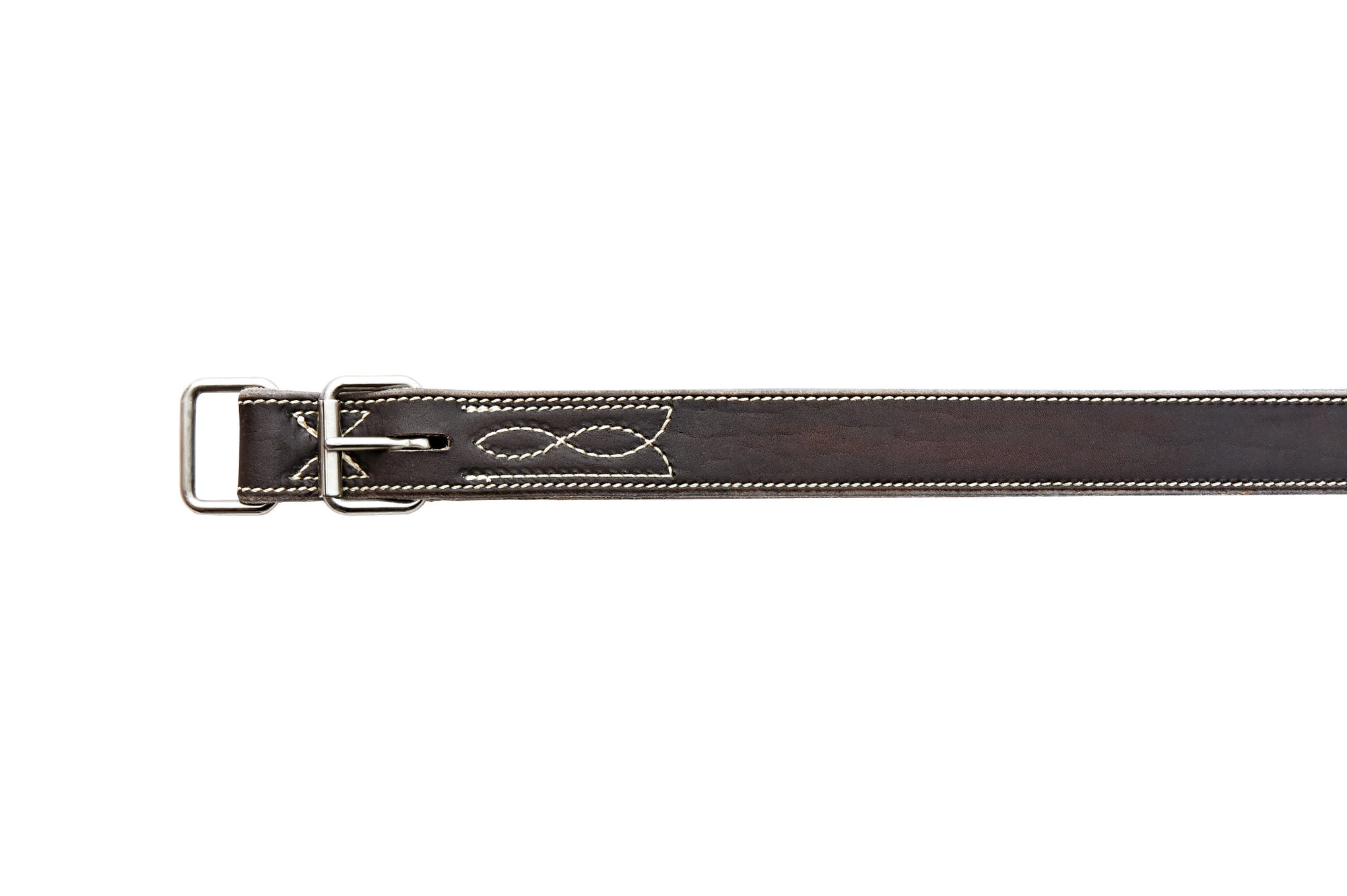 Angus Barrett Front Leg Strap is fully stitched and features solid stainless steel hardware