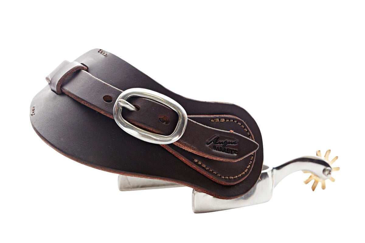 Fitted Leather Spur Straps with Stainless Steel Buckle - Angus Barrett Saddlery