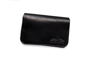Angus Barrett Saddlery Little Yarra Leather Credit Card Holder  - Black