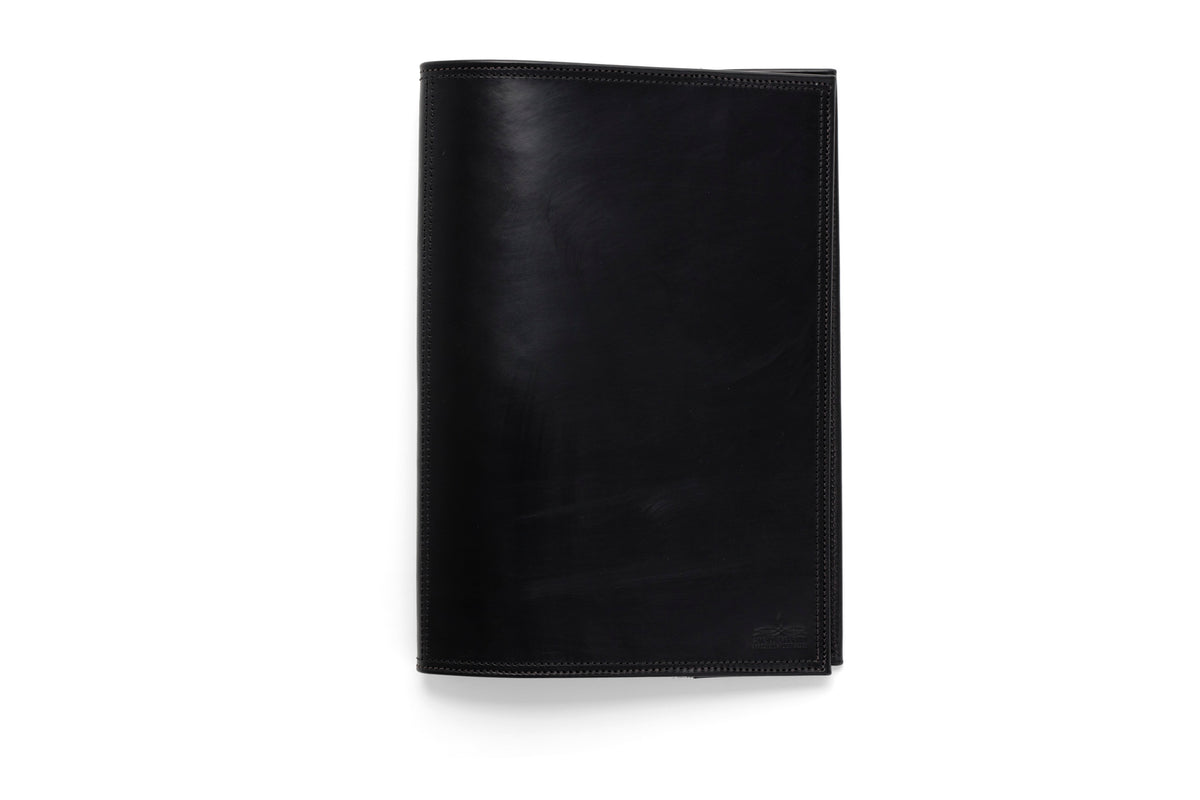 Angus Barrett A4 Leather Diary &amp; Notebook Cover in Black