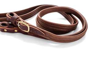 French Leather Reins with Brass Hardware | Angus Barrett Saddlery