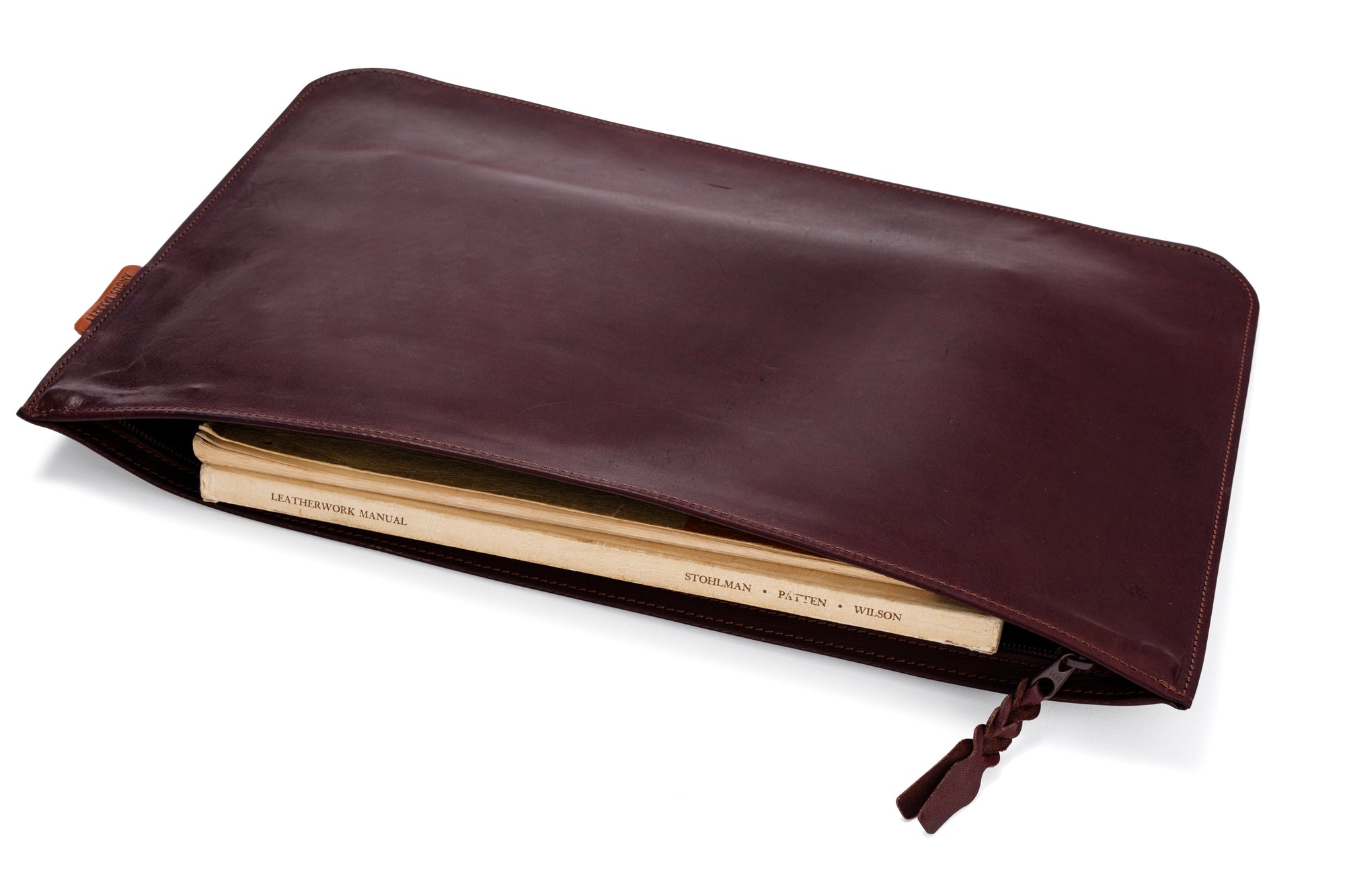 Kangaroo Leather Document And Tablet Case - Brown