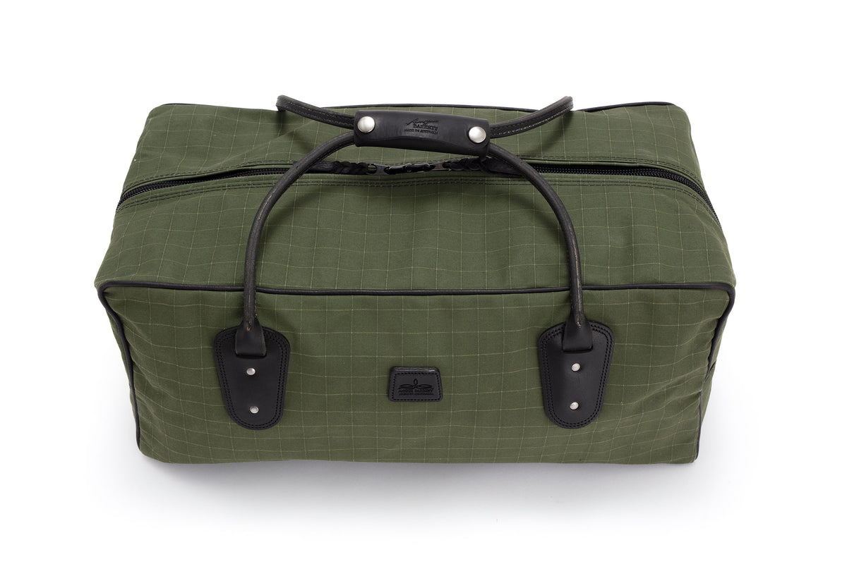 All Canvas Weekender Travel Bag (Green) - Angus Barrett Saddlery