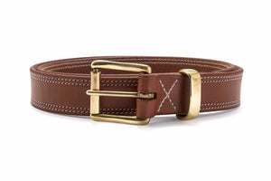 Harness Leather Belt Solid Brass Buckle | Angus Barrett Saddlery