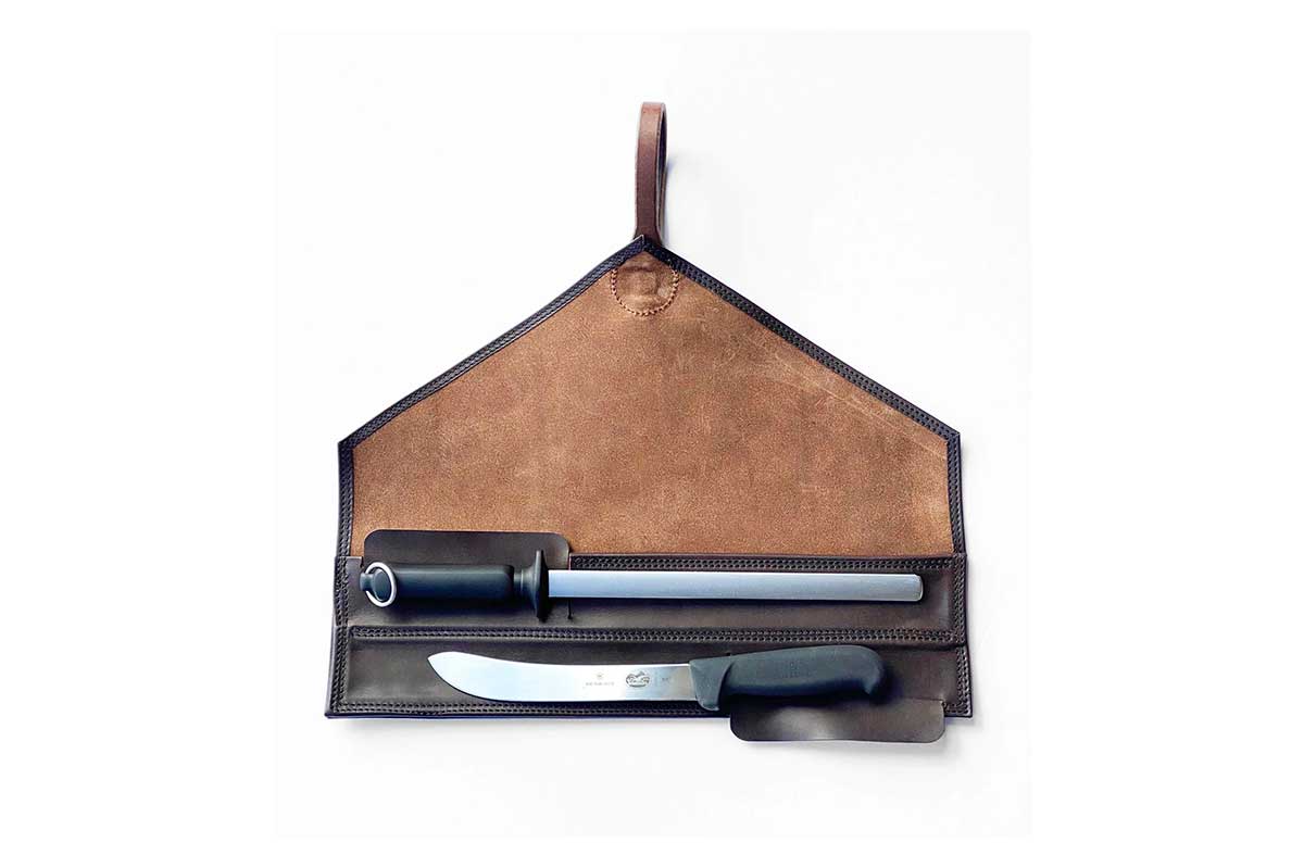 Bullock Leather Knife Roll Set | Angus Barrett Saddlery