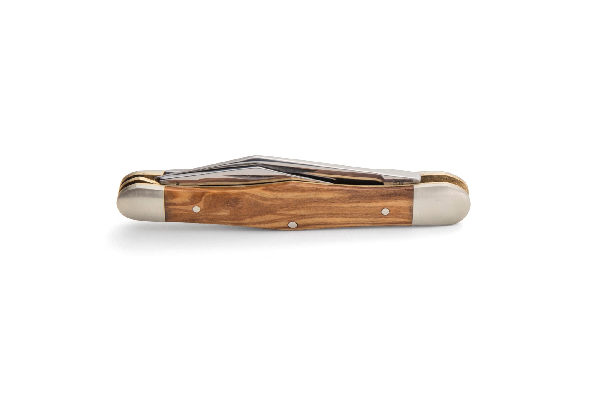 Robert Klaas 3 Blade Pocket Knife with Genuine Olivewood Handle - Made for Angus Barrett