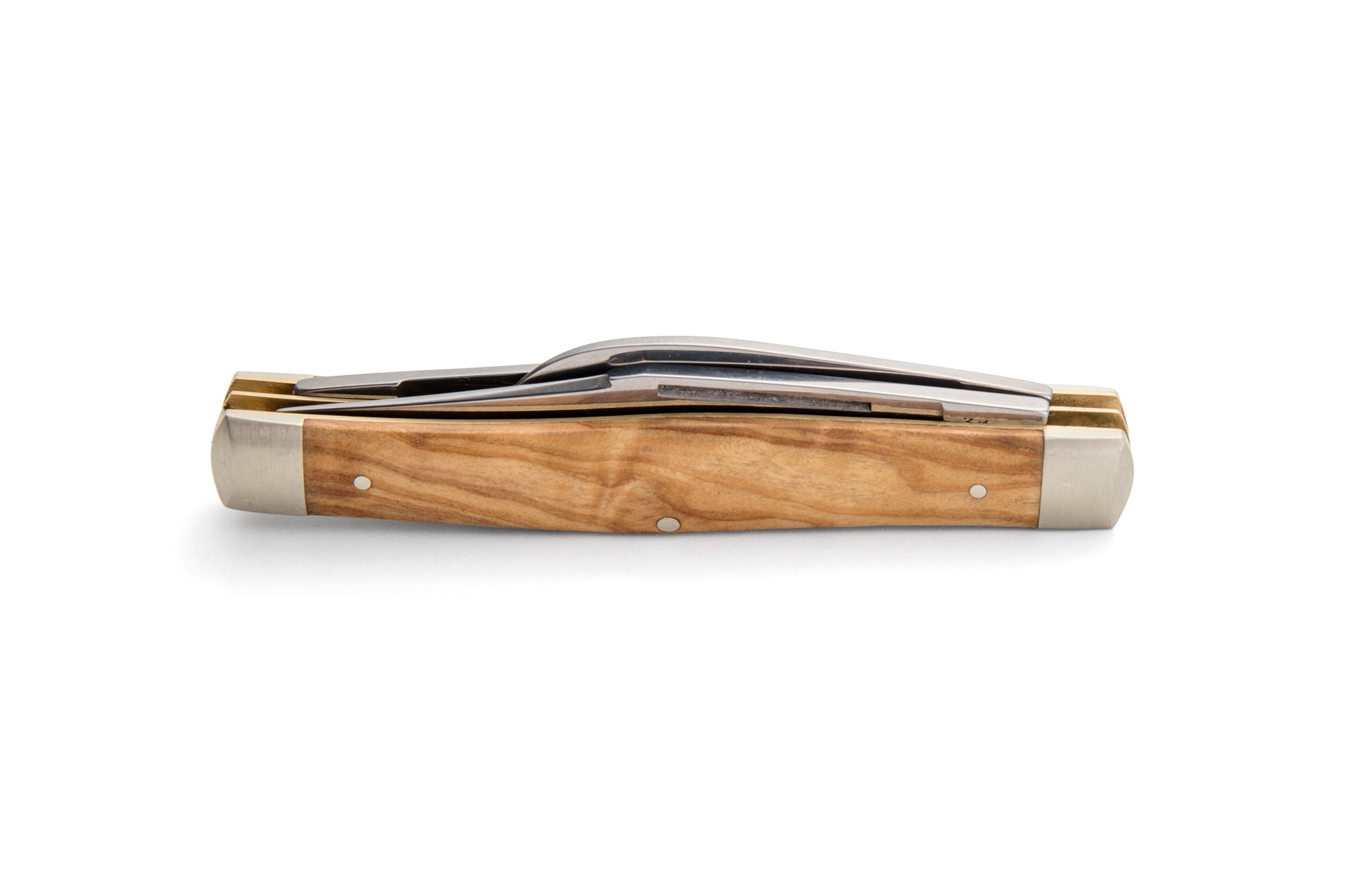 Robert Klaas 3 Blade Pocket Knife with Genuine Olivewood Handle - Angus Barrett Saddlery