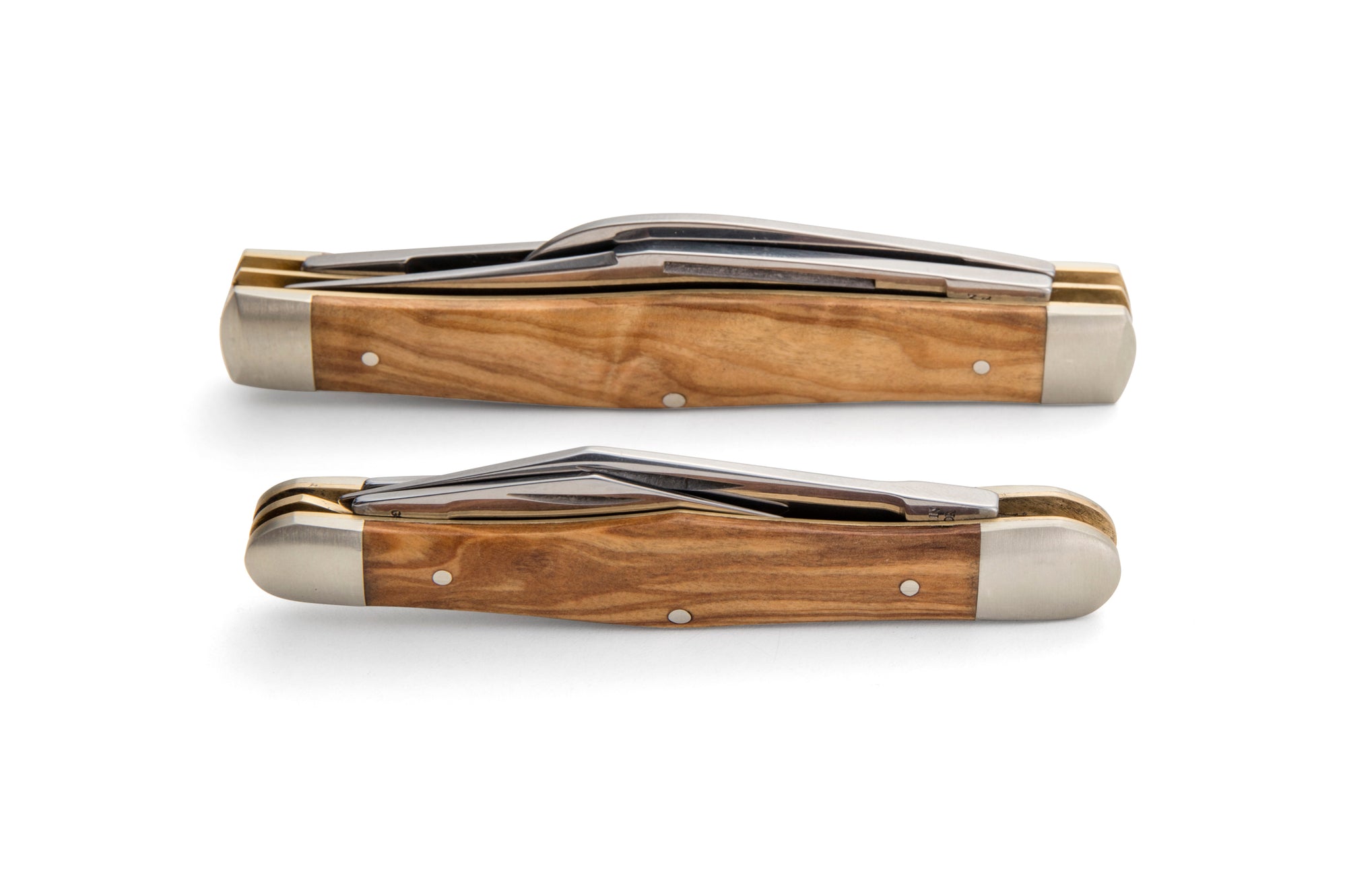 Robert Klaas 3 Blade Pocket Knife with Genuine Olivewood Handle - Angus Barrett Saddlery