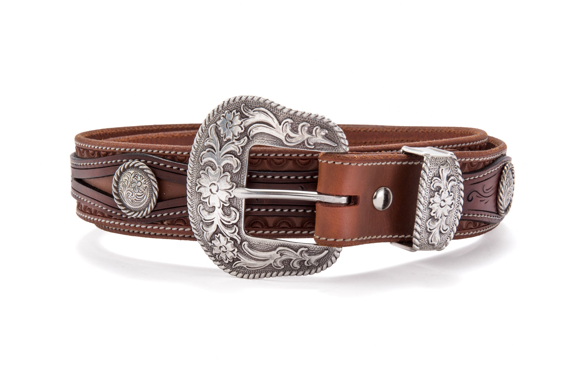 Barton Hand Carved Leather Belt | Australian Made Leather Western Belts