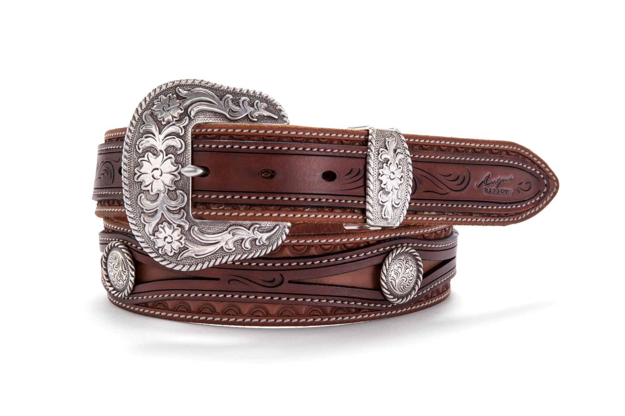 Barton Hand Carved Leather Belt - Angus Barrett Saddlery