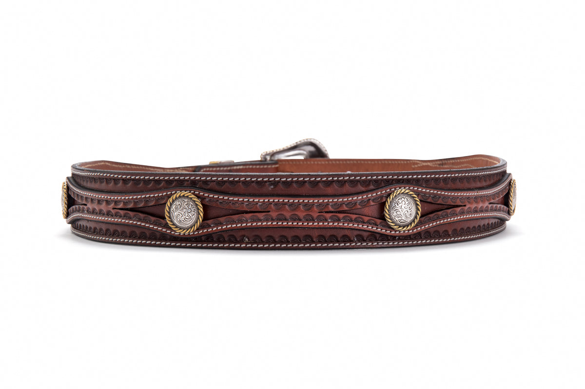 Leather Hobble Belt with Pocket Knife Pouch & Solid Brass Buckle - Angus  Barrett Saddlery