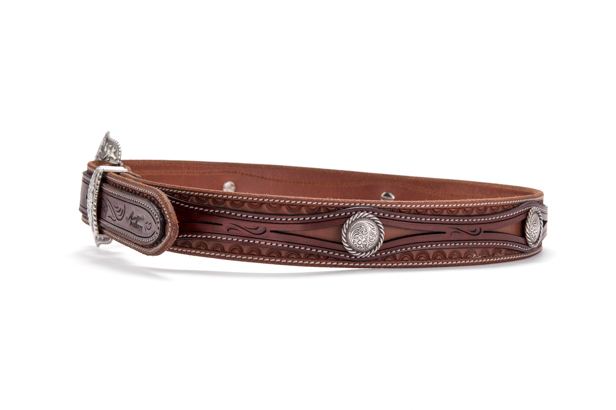 Barton Hand Carved Leather Belt - Angus Barrett Saddlery