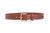 Brunette Leather Belt with Solid Brass Buckle - Angus Barrett Saddlery