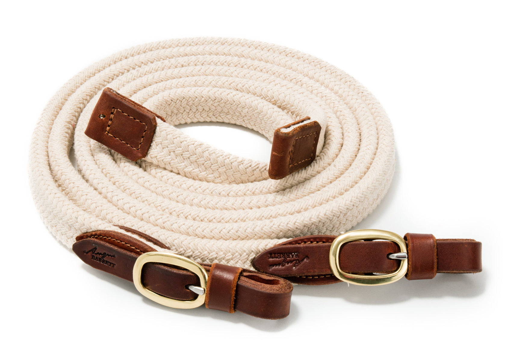 Cotton Flat Braided Split Reins 7' 6, White main image 1
