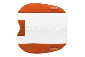 White Fitted Slimline Pure Wool Saddle Pad (Burnt Orange) - Angus Barrett Saddlery