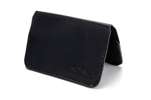 Angus Barrett Saddlery Little Yarra Leather Credit Card Holder  - Black