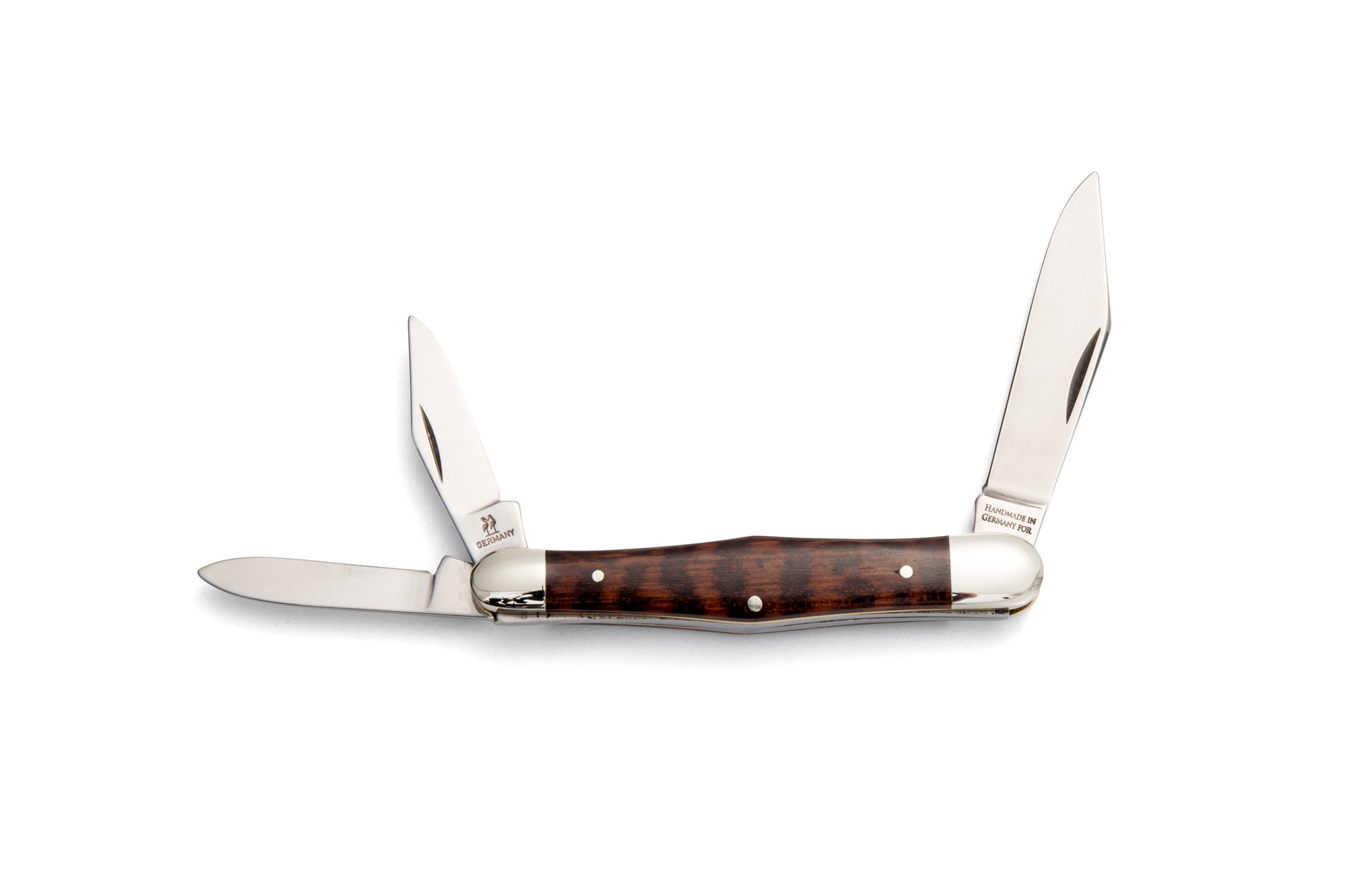 Robert Klaas 3 Blade Pocket Knife with Genuine Snakewood Handle - Made for Angus Barrett